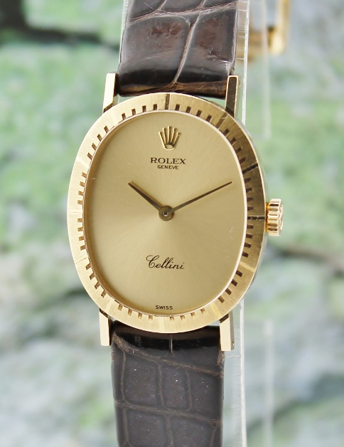 (image for) A ROLEX 18K YELLOW GOLD LADY CELLINI WATCH / 4047 / CERT
